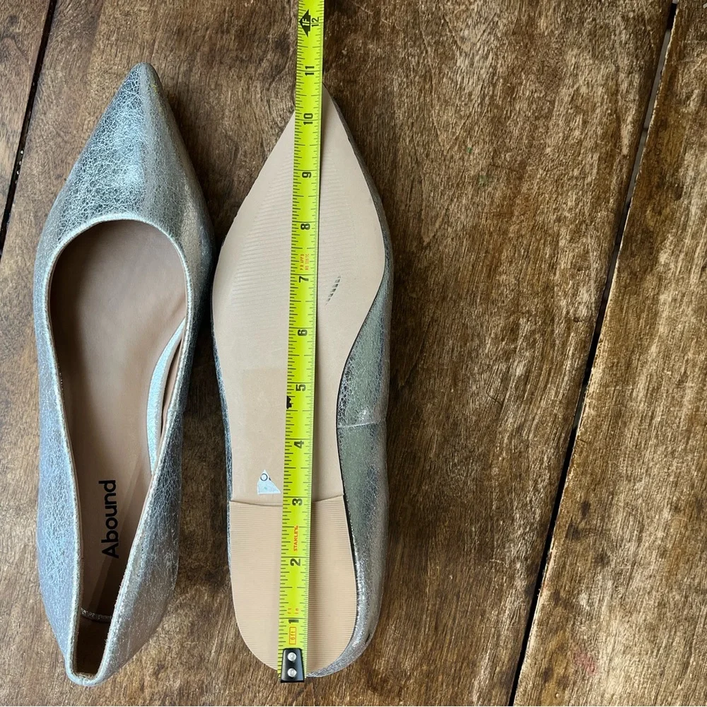 Silver Pointed Flats - Picture 10 of 11